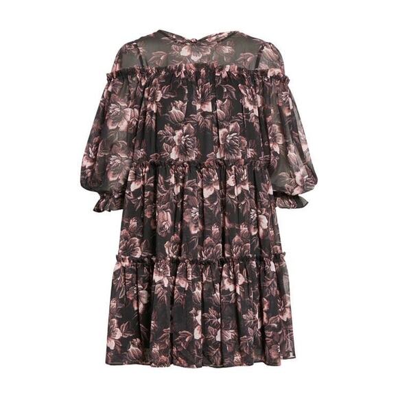 TED BAKER Barnabe Tiered Printed Mini Swing Dress Size 2 - Picture 5 of 9